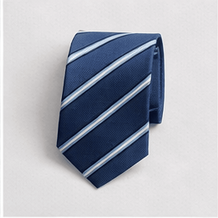 ストライプネクタイ（ネイビー×シルバー）