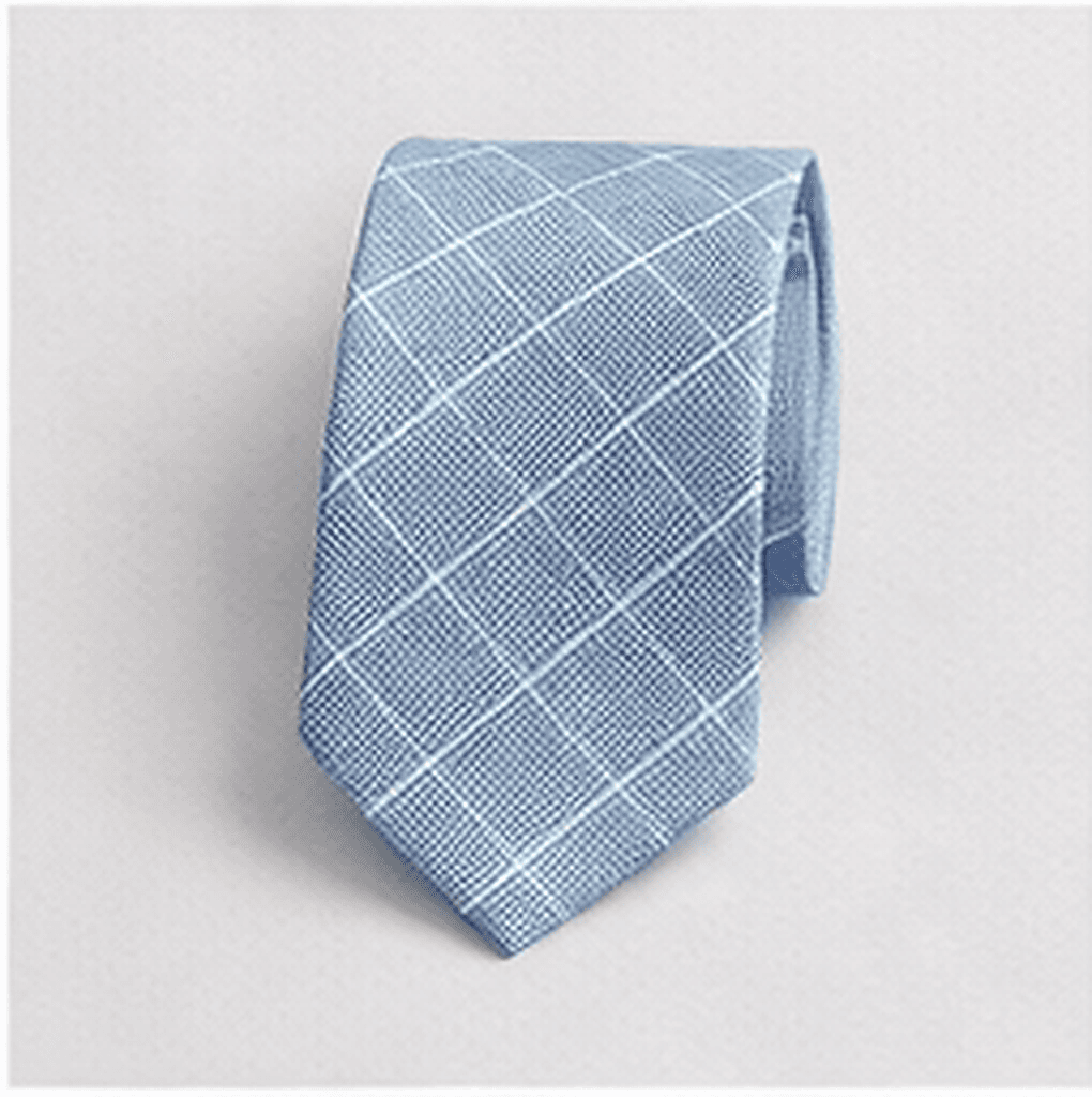 チェックネクタイ（ライトブルー）
