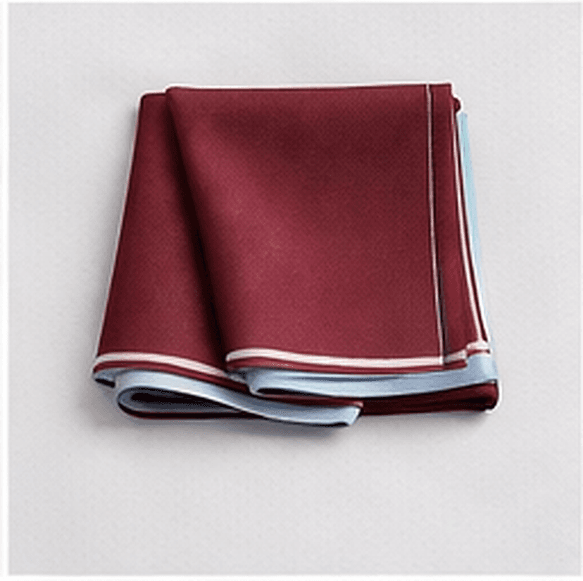 パイピングポケットチーフ（ボルドー）